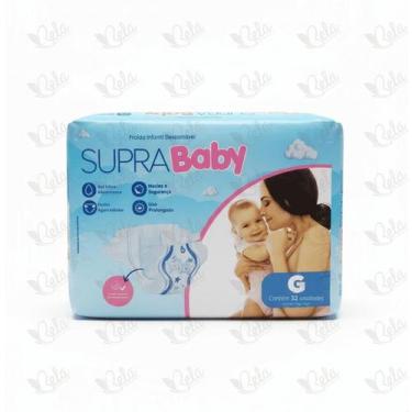Imagem de Fralda Descartável Supra Baby Mega G 32 Unidades