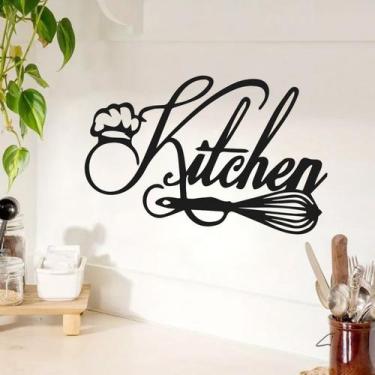 Imagem de Adesivos de parede Kitchen Chef Hat Whisk Design PVC 32x19cm - yiweisa