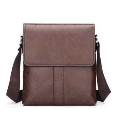 Imagem de Bolsa Messenger de couro de grande capacidade para homens - yiweisai