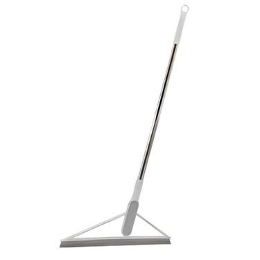 Imagem de Rodo Vassoura Mágica Silicone Triangular Cabo Metal Inox 90cm - Fx