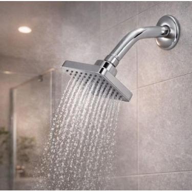 Imagem de Chuveiro Ducha Flatt Quadrado Articulada Aquecedor Solar Gás - B&A DIG