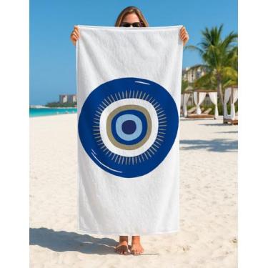 Imagem de Toalha Banho E Praia Amuletos Proteção Olho Gordo Protegido - Use Thuc