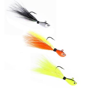 Imagem de Kit Iscas Artificiais Pesca Fundo Streamer Jig Marine Sports 15g 20g 3