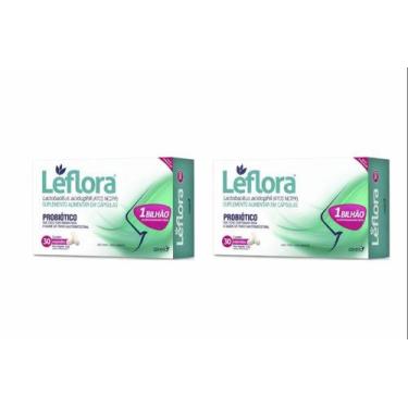 Imagem de Leflora Probiótico Lactobacillus 1 Bilhão UFC Airela 30 Cápsulas Kit 2