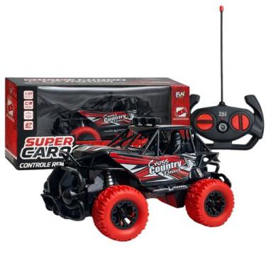 Imagem de Carrinho Controle Remoto Minijipe Monster Luz Recarregável - Ninho Boy