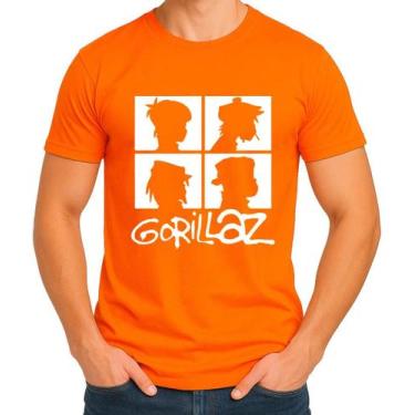 Imagem de Camisa Camiseta de Algodão Masculina Feminina Unissex Banda GorillazZ 