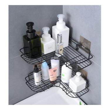 Imagem de Kit 2 Porta Shampoo Sabonete Suporte D Canto Parede Banheiro - NEWUP