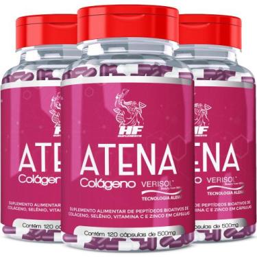 Imagem de 3x Atena Colageno Verisol Hf Suplements 500mg 120caps