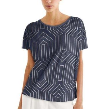 Imagem de Blusa Manga Curta Hering 4DJT Feminina Estampada Viscose T. P/XXG-Feminino