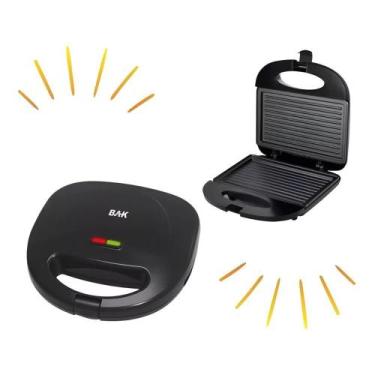 Imagem de Sanduicheira Elétrica Grill Inox 750W 110V Bak BK-SAND750, 110V