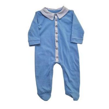 Imagem de Macacão Longo Bebê Menino com pé - Baby Blue, RN