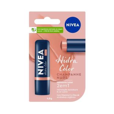 Imagem de Hidratante Labial Nivea Hidra Color 2 em 1 Nude - 4,8g