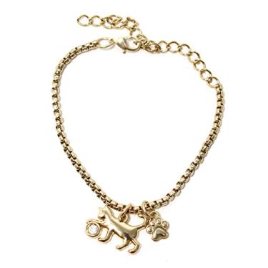 Imagem de Kit C/02 Pulseiras Feminina Pet I Love Gato Cat (15CM)