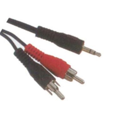 Imagem de Cabo de Audio P2 Stereo Para 2 Rca - 2 Metros (P2 M X 2 Rca M)