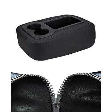 Imagem de Capa de apoio de braço para o assento de salto ISSYAUTO para Chevy Silverado GMC Sierra 2007-2013 capa de console central de couro