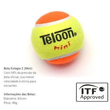 Imagem de Bola Tênis Mini Estagio 2 Pack 3 Un Certificado Itf Laranja