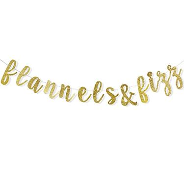 Imagem de Flanelas e faixa Fizz, decorações de festa temáticas glamour, suprimentos de decoração de festa de despedida de solteira de montanha, decoração de fim de semana de cabana de inverno Bach, glitter dourado