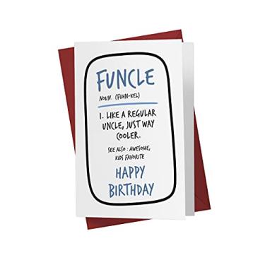 Imagem de Cartão de aniversário engraçado para tio, ele – Cartão de aniversário para colegas de trabalho, família, amigos – com envelope (tio divertido)