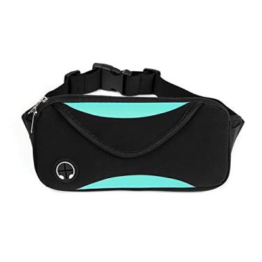 Imagem de Bolsa de cintura de corrida cinto esportivo impermeável masculino feminino pochete maratona com 3 zíperes ajustáveis bolsa de armazenamento respirável serve para todos os telefones, azul, 1