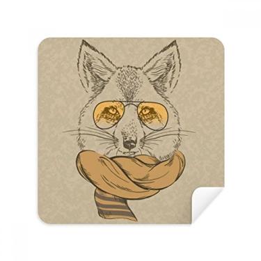 Imagem de Lenço e lobo suave animal estilo britânico animal pano pano limpador de tela tecido camurça pacote com 2