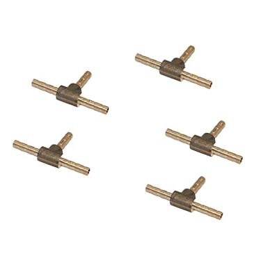 Imagem de Generic 5pcs Latão Mceneiro de Combustível Mceneiro Tee Conector Gás Água Água, 4mm