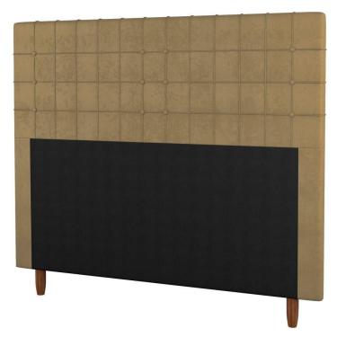 Imagem de Cabeceira Cama Box Casal Parisis 140cm Suede Bege - Abmaza