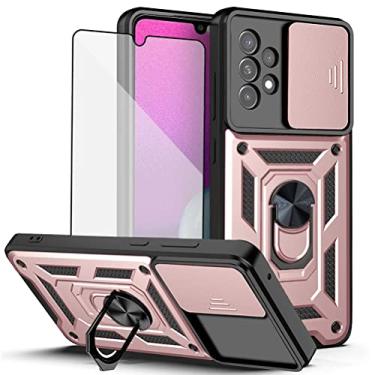 Imagem de Asuwish Capa de telefone para Samsung Galaxy A33 5G 2022 com capa de câmera deslizante e protetor de tela de vidro temperado suporte de anel rígido acessórios para celular Gaxaly A 33 G5 Galaxies 33A