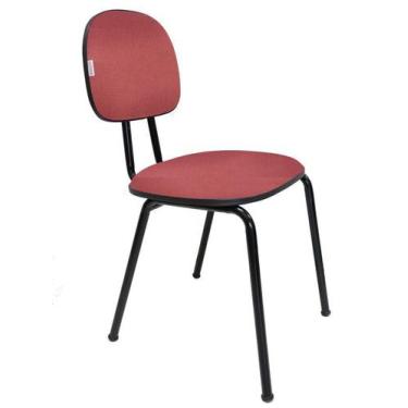 Imagem de Cadeira Fixa Secretaria Polo - Maiart, Vermelho, Tecido J.Serrano