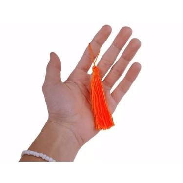 Imagem de Pingente de Seda Tassel Franja Laranja 7cm (10 Un) - Redelease