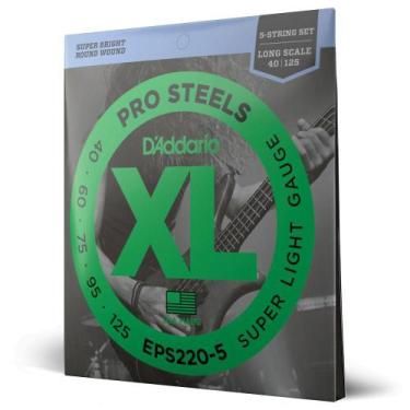 Imagem de Encordoamento Baixo 5C 40-125 D Addario XLProSteels EPS220-5 F035