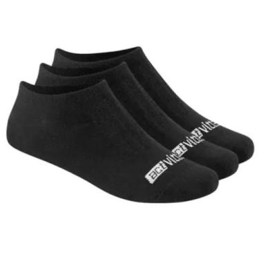 Imagem de Meia Cano Curto Baixo Masculina Feminina Algodao Preta Branca Soquete 