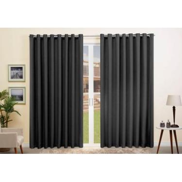 Imagem de Cortina Blecaute Tecido Grosso Luxo Ic 10,00x2,60 - Emporio Luz, Preto