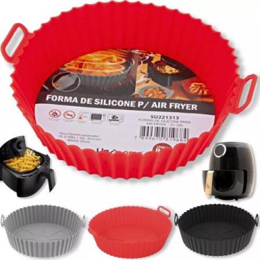 Imagem de Forma de Silicone para Fritadeira Air Fryer - Unhome, Vermelha