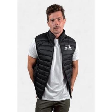 Imagem de Colete Puffer Laço Comprido Masculino com Bolsos e Capuz Removível Cor:;Tamanho:P;Gênero:Masculino-Masculino