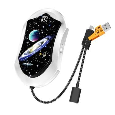 Imagem de BABEJIA Adaptador sem fio para Android Auto & CarPlay, Plug and Play, sem atraso, suporte USB tipo A e C com porta de carregamento, mini adaptador sem fio 2 em 1 compatível com carros com CarPlay com