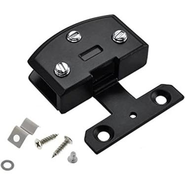 Imagem de Dobradiça de porta de vidro para móveis de fácil instalação, suporte de braçadeira de porta, dobradiças de hardware, cor preta
