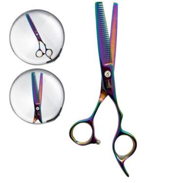 Imagem de Tesoura Desfiadeira cabelo dentada Profissional 6.0 - Mofashi,  Furtac