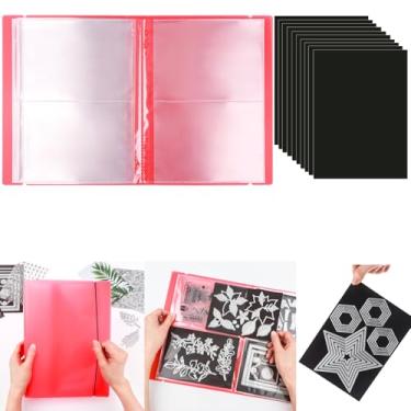 Imagem de CYFUN DESIGN 10 Folhas Magnéticas De 0,3 Mm E 80 Bolsos/20 Páginas, Álbum Armazenamento Para Carimbos, Matrizes Corte, Organizador Livros, Pasta Corte Vinco, Suprimentos Fazer Cartões Scrapbooking (