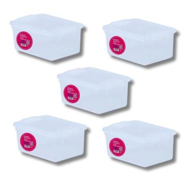 Imagem de Conjunto de 5 Potes Organizadores Herméticos de 1,5l para Armazenamento e Conservação de Alimentos