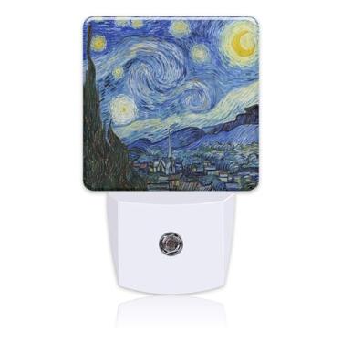 Imagem de Uiaoiais Pintura A Óleo Com Luz Estrelada E Sensor De Anoitecer Ao Amanhecer Para Crianças, Quartos, Corredores, Cozinhas, Banheiros, Berçários Escadas