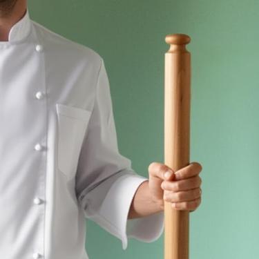 Imagem de Rolo de massa Mattarello – Ferramenta italiana feita à mão para fazer massas autênticas – o design original de madeira de faia – extra longo (76 cm)