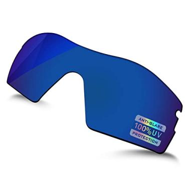 Imagem de Bowyer Lentes de reposição polarizadas para óculos de sol Oakley Radar XL - azul safira espelhada, Espelhado azul safira, Radar XL