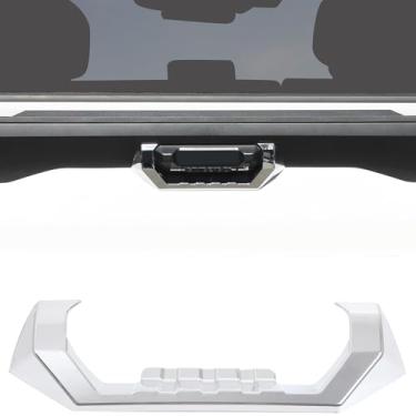 Imagem de Aunginsy Guarnição da tampa do puxador da porta traseira do carro compatível com Toyota Tundra 2022-2025 Captador traseiro do porta-malas maçaneta do portão traseiro painel inferior protetor de