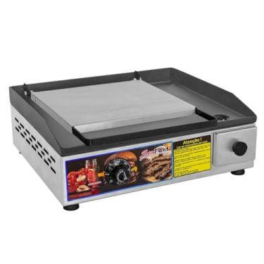 Imagem de Chapa Elétrica Sevefort Grill em Inox Linha Prime com Abafador e Prensa Manual, 40x35cm, Termostato até 300°, 110V/220V, Sevefort Grill (220V)