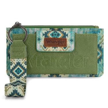 Imagem de Wrangler Carteiras femininas Western Clutch Rfid, Artista-verde
