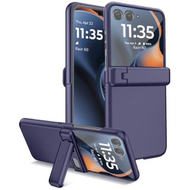Imagem de Miimall Capa para Motorola Razr 2025 com suporte invisível protetor de tela embutido protetor de tela protetor de dobradiça fina à prova de choque capa de carregamento sem fio compatível com capa para