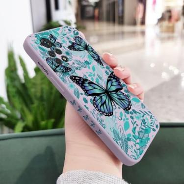 Imagem de Capa de celular borboleta para Xiaomi Redmi Note 14, 13, 12, 12S, 11, 11S, 11E, 10, 10T, 10S, 9T, 9 Pro Plus, 10C, 10A, 10, 9, 9A, 9C, 9T, 4G, 5G, roxo claro 2, para Note 14, 4G