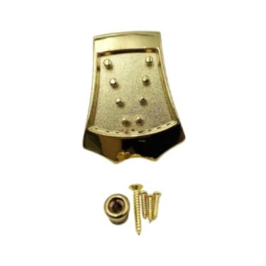 Imagem de Kokiya Tailpiece de bandolim para bandolins de 8 cordas Tailpiece Fácil instalação Substitui diretamente a placa de cordas de bandolim resistente, Ouro