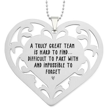 Imagem de Um presente de apreciação de ornamento de coração de equipe realmente ótimo para colegas de trabalho, colegas, membros da equipe, lembrança de agradecimento pela aposentadoria, despedida, aniversário