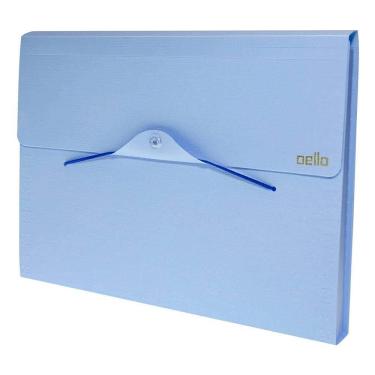Imagem de Pasta Sanfonada A4 Dello 12 Divisórias Azul Pastel 21x29,7cm